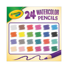 Crayola® Watercolor Pencil Set, 3.3 mm, 2B, Assorted Lead and Barrel  Colors, 24/Pack