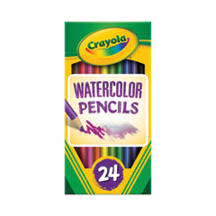 Crayola® Watercolor Pencil Set, 3.3 mm, 2B (#1), Assorted Lead/Barrel Colors, 24/Pack