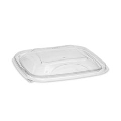 Pactiv Evergreen EarthChoice Recycled PET Container Lid, For 8/12/16 oz Container Bases, 5.5 x 5.5 x 0.38, Clear, Plastic, 504/Carton