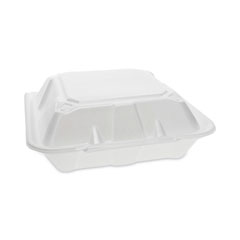 Foam Hinged Lid Container, Single Tab Lock Hot Dog, 7.25 x 3 x 2, White,  504/Carton - mastersupplyonline