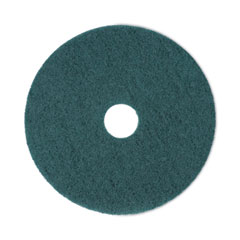 Boardwalk® Heavy-Duty Scrubbing Floor Pads, 18" Diameter, Green, 5/Carton