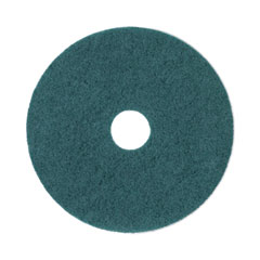 Boardwalk® Heavy-Duty Scrubbing Floor Pads, 17" Diameter, Green, 5/Carton