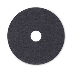 Boardwalk® Stripping Floor Pads, 17" Diameter, Black, 5/Carton
