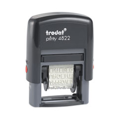 Trodat® Printy Self-Inking Stamp, 12 Selectable Messages, 1.25" x 0.38", Red