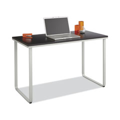 Safco® Steel Desk, 47.25" x 24" x 28.75", Black/Silver