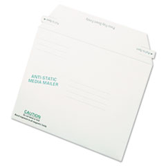 Quality Park™ Antistatic Fiberboard Disk CD/DVD Mailer, Cheese Blade Flap, Redi-Strip Adhesive Closure, 6 x 8.63, White, 25/Box