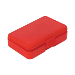 deflecto® Antimicrobial Pencil Box, 7.97 x 5.43 x 2.02, Red