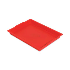 deflecto® Little Artist Antimicrobial Finger Paint Tray, 16 x 1.8 x 12, Red
