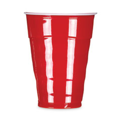 Hefty® Easy Grip Disposable Plastic Party Cups, 18 oz, Red, 50/Pack, 8 Packs/Carton