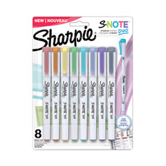 Sharpie S Note Duo Dual Tipped Creative Markers BulletChisel Point Assorted  Colors Pack Of 8 Markers - Office Depot