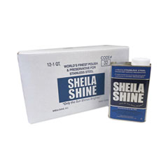 Sheila Shine Stainless Steel Cleaner and Polish, 1 qt Can, 12/Carton
