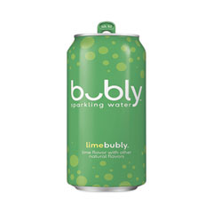 Bubly Flavored Sparkling Water, Lime, 12 oz Can, 8 Cans/Pack, 3 Packs/Carton