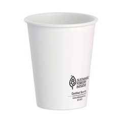 SOLO® Thermoguard Insulated Paper Hot Cups, 8 oz, White Sustainable Forest Print, 40/Pack