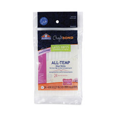 Elmer's® CraftBond Less Mess All-Temp Glue Sticks, 0.27" x 4", Dries Clear, 24/Pack