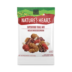 Nature's Heart Superfood Trail Mix, 1.5 oz Pouch, 32/Carton