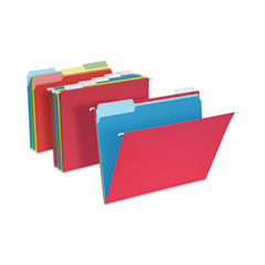 Pendaflex® Teacher's Hanging File Folder Combo Kit, Letter Size, Assorted Colors, (25) 1/5-Cut Hanging Folders,(50) 1/3-Cut File Folders