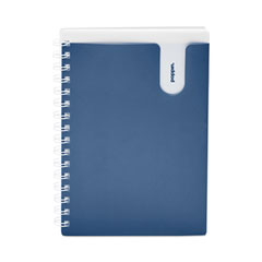 Poppin Medium Pocket Notebook, 1 Subject, Medium/College Rule, Blue/White Cover, 8.5 x 6, 80 Sheets