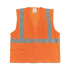 PIP ANSI Class 2 Hook and Loop Safety Vest, 2X-Large, Hi-Viz Orange