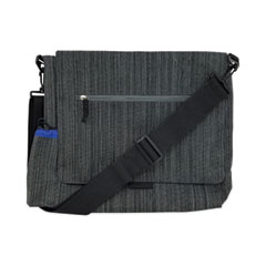 so-mine® Fabric Casual Messenger Bag, Charcoal/Cobalt