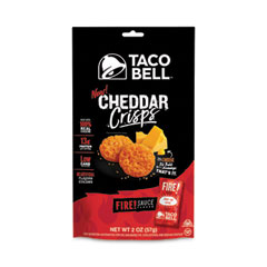 Taco Bell Cheddar Crisps. Fire Sauce Flavor, 2 oz Bag, 9/Box