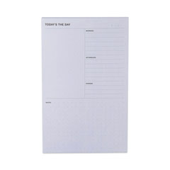 Noted by Post-it® Brand Adhesive Daily Planner Sticky-Note Pads, Daily Planner Format, 4.9" x 7.7", Gray, 100 Sheets/Pad
