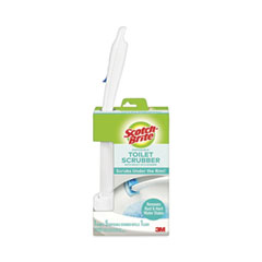 Scotch-Brite® Toilet Scrubber Starter Kit, 1 Handle and 5 Scrubbers, White/Blue