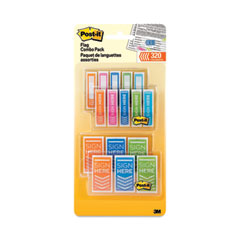 Post-it® Flags Combo Pack, 0.5" and 1", Assorted Bright Colors, 320/Pack