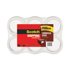 Scotch® 3750 Commercial Grade Packaging Tape, 3" Core, 1.88" x 54.6 yds, Clear, 6/Pack