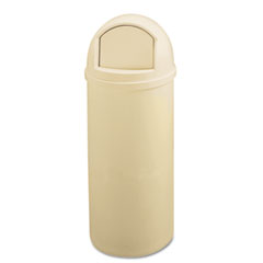 Rubbermaid® Commercial Marshal Classic Container, 25 gal, Plastic, Beige