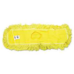 Rubbermaid® Commercial Trapper Commercial Dust Mop, Looped-end Launderable, 5" x 24", Yellow