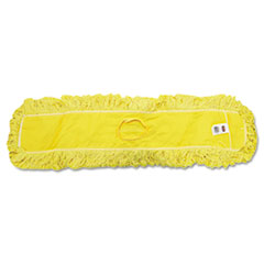 Rubbermaid® Commercial Trapper Commercial Dust Mop, Looped-end Launderable, 5" x 36", Yellow
