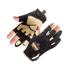 ergodyne® ProFlex 720LTR Heavy-Duty Leather-Reinforced Framing Gloves, Black, Large, Pair, Ships in 1-3 Business Days