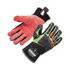 ProFlex 925CR6 Performance Dorsal Impact-Reducing Cut Resistance Gloves, Black/Lime, XL, Pair