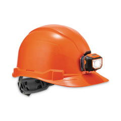 Skullerz 8970LED Class E Hard Hat Cap Style with LED Light, Orange