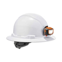 ergodyne® Skullerz 8971LED Class E Hard Hat Full Brim with LED Light, White, Ships in 1-3 Business Days