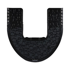 Boardwalk® Commode Mat 2.0, Absorbant, Rubber, 22 x 22, Black, 6/Carton