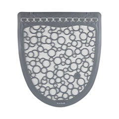Boardwalk® Urinal Mat 2.0, Rubber, 17.5 x 20, Gray/White, 6/Carton
