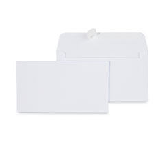 Universal® Peel Seal Strip Business Envelope, #6 3/4, Square Flap, Self-Adhesive Closure, 3.63 x 6.5, White, 100/Box