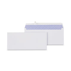 Universal® Peel Seal Strip Business Envelope, Security Tint, #10, Square Flap, Self-Adhesive Closure, 4.13 x 9.5, White, 100/Box