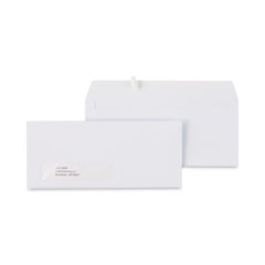 Universal® Open-Side Business Envelope, 1 Window, #10, Commercial Flap, Gummed Closure, 4.13 x 9.5, White, 250/Box