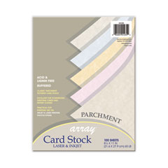 Pacon® Array Card Stock, 65 lb Cover Weight, 8.5 x 11, Assorted Parchment Colors, 100/Pack