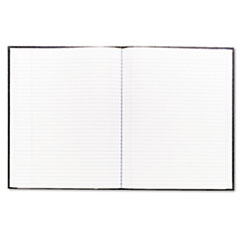 Blueline® Executive Notebook with Ribbon Bookmark, 1-Subject, Medium/College Rule, Black Cover, (75) 10.75 x 8.5 Sheets