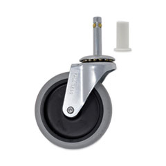 Replacement Bayonet-Stem Swivel Casters, Grip Ring Stem, 4" Soft Rubber Wheel, Black SGSFG3424L60000