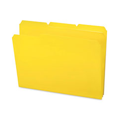 Smead™ Top Tab Poly Colored File Folders, 1/3-Cut Tabs: Assorted, Letter Size, 0.75" Expansion, Yellow, 24/Box