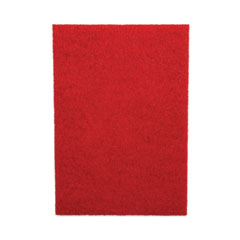 Boardwalk® Buffing Floor Pads, 20 x 14, Red, 10/Carton