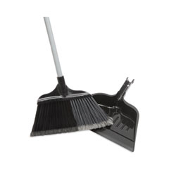7920016994055, SKILCRAFT Extra Wide-Angle Broom with Dustpan, 15", Black/Gray NSN6994055