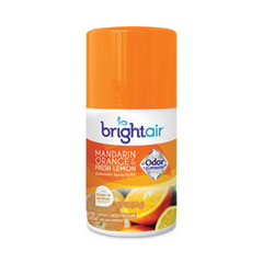 BRIGHT Air® Automatic Spray Air Freshener Refill, Mandarin Orange and Fresh Lemon, 6.17 oz Aerosol Spray  6/Carton