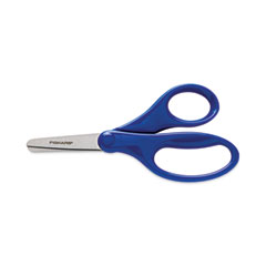 Fiskars® Kids Scissors, Rounded Tip, 5" Long, 1.75" Cut Length, Straight Handles, Randomly Assorted Colors