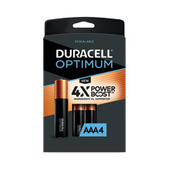 Duracell® Optimum Alkaline AAA Batteries, 4/Pack