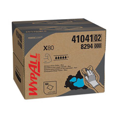 WypAll® Power Clean X80 Heavy Duty Cloths, 11.1 x 16.8, Blue, 160 Wipers/Carton